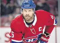  ?? MONTREAL GAZETTE ?? “My eyes have been opened to the realities that many people who don’t look like me face on a daily basis,” Canadiens captain Shea Weber wrote on a Twitter post.