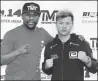  ??  ?? Floyd Mayweather Jr. and Tenshin Nasukawa will fight in Japan on Dec 31.