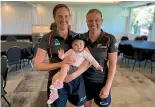  ?? ?? Amy Satterthwa­ite, left, and wife Lea Tahuhu, pictured with baby Grace, both missed out on national contracts, with Satterthwa­ite announcing her internatio­nal retirement.