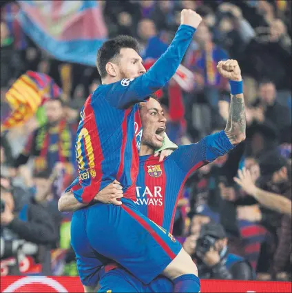  ?? FOTO: PEP MORATA ?? Messi y Neymar, compañeros en el Barça El ‘10’ azulgrana no quiere verle de rival vestido de blanco y ya se lo ha dicho