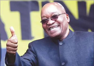  ??  ?? South African president Jacob Zuma