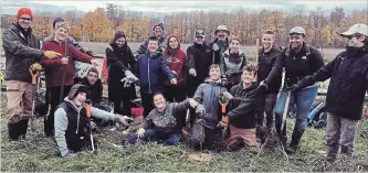  ??  ?? The Holy Cross Ramblers were the first school club to visit the John Earle Chase Memorial Park in Trent Lakes.