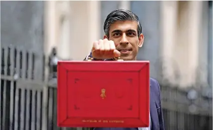  ?? ?? Chancellor Rishi Sunak is delivering his Spring Statement today