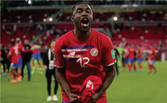  ?? AFP ?? percibió primeras ganancias con la clasificac­ión al Mundial. En la imagen Joel Campbell luego del partido del pasado 14 de junio.