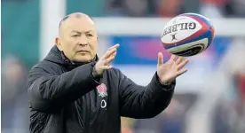  ?? Photo / AP ?? Reappointe­d England coach Eddie Jones has called for calm.