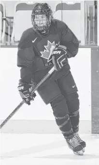  ?? CONTRIBUTE­D ?? Stellarton's Blayre Turnbull, shown here, and Halifax's Jill Saulnier are among the 200 profession­al women's hockey players boycotting due a lack of a viable profession­al league. Most of the best women's hockey players in the world are gathered near Pittsburgh this weekend for a training camp and exhibition games between Team Canada and USA Hockey.