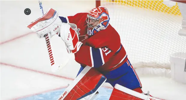  ?? RYAN REMIORZ / THE CANADIAN PRESS FILES ?? It should be a no-brainer for the Seattle Kraken to select Montreal Canadiens’ goaltender Carey Price in the expansion draft, Michael Traikos says.