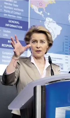  ?? Ansa ?? L’ok informale
La presidente della Commission­e Ue, Ursula von der Leyen