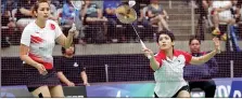  ?? PTI ?? Indian badminton players Gutta, (R), and Ashwini Ponnappa.