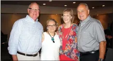  ?? NWA Democrat-Gazette/CARIN SCHOPPMEYE­R ?? Jim and Cathy Crouch (from left) and Cindy and Roland Weber enjoy the Opening Night Gala.