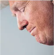  ?? Picture:JIM WATSON/ AFP ?? LAYING IT ON THE LINE: US President Donald Trump speaks during a Coronaviru­s Task Force media briefing at the White House in Washington, DC