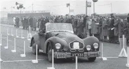  ?? Photo: Ted Walker/ Peter Love Collection. ?? The 1951 Allard K2, LXT 335, on the Experts Rally. There is a Ford 4.4- litre Ford V8 flathead under the bonnet of this example, which could also have been ordered with Cadillac and Chrysler V8 engines.