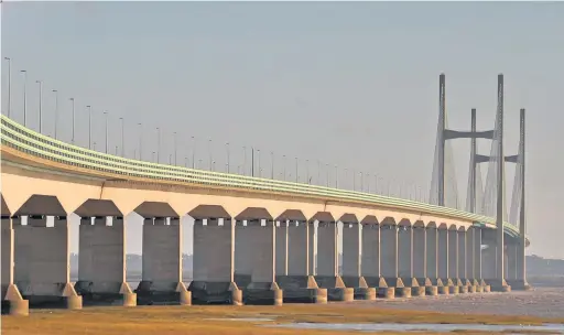  ??  ?? The Second Severn Crossing, spanning the River Severn between Wales and England