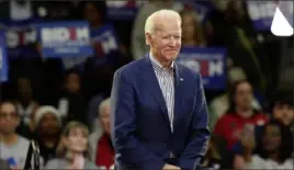  ?? Gerry Broome/Associated Press ?? Joe Biden appears at a February campaign event in Raleigh, N.C.