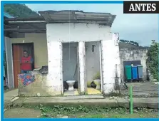  ??  ?? Antiguos baños en la sede Unión Baja, zona rural de Marquetali­a.