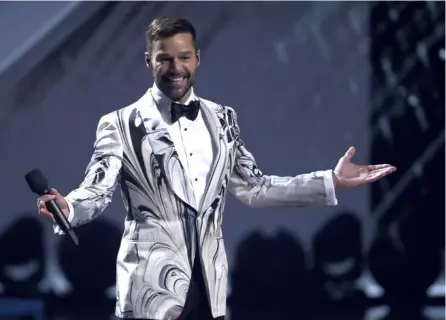  ?? Ap ?? En noviembre del 2019, el popular cantante Ricky Martin participó en la ceremonia de los premios Latin Grammy en Las Vegas, Estados Unidos.