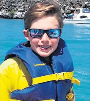  ??  ?? Maria and Will Henniker-Gotley were killed alongside Marcos Burnett, 14, right. The search for the missing continued through the night in Amatrice, below