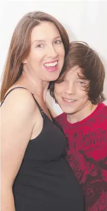  ??  ?? Ursula Wharton with her late son Josh. She has created a video pleading with Australian politician­s to do more to help combat teen suicide.