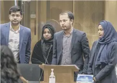  ??  ?? 0 Mohammad Alam, second right, makes a victim impact statement