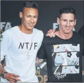  ??  ?? Neymar y Messi, íntimos amigos