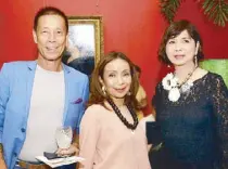  ??  ?? Renato Enriquez and wife, Rustan Commercial Corp. board member Maritess Tantoco-Enriquez with STAR Lifestyle editor Millet Mananquil.