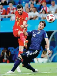  ?? REUTERS ?? Belgium's Yannick Carrasco (left) is one of eight Chinese Super League players who have made an impact for their respective national teams at the World Cup.