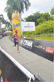  ??  ?? ELITE ATHLETE Rojan Pajarin, who was born with a cleft lip and palate, finished the recent Cobra Ironman 70.3 race in Cebu where he represente­d Smile Train Philippine­s’ Team Empower.