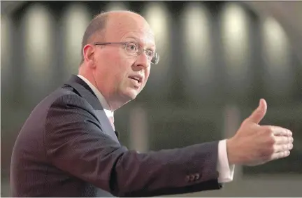  ?? MATTHEW SHERWOOD/FOR NATIONAL POST FILES ?? Victor Dodig, CEO of CIBC, talks about blockchain during a recent speech on the future of banking.