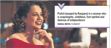  ?? PHOTO: HTCS ?? Actor Kangana Ranaut in a still from her film, Simran