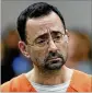  ??  ?? Dr. Larry Nassar, 54, pleaded guilty to assaulting hundreds of women and girls under the guise of treatment.