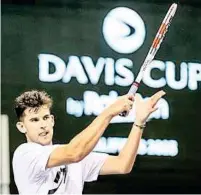  ?? GEPA ?? Dominic Thiem feiert heute sein Comeback im Davis Cup