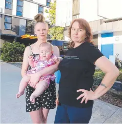  ?? ?? Olivia Shepherd-richards with 6-month-old Nova Burrows and Renate Halleen in Southport. Picture: Richard Gosling