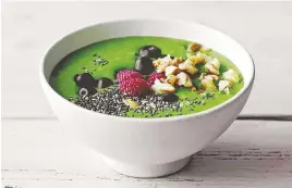  ??  ?? Avocado Kale Berry Smoothie Bowl.