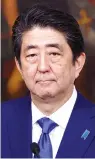  ??  ?? Shinzo Abe