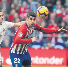  ?? FOTO: EFE ?? Morata, en busca de su primer gol con el Atlético de Madrid