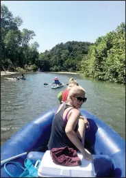  ?? NWA Democrat-Gazette/JANELLE JESSEN ?? Jill Ellington, one of six new owners of Gypsy Camp and Canoe, enjoyed a recent float trip.