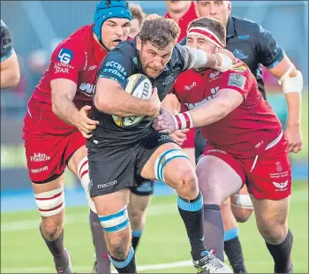  ??  ?? Callum Gibbins in action for Glasgow Warriors