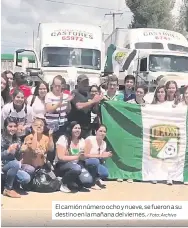  ?? / Foto: Archivo ?? El camión número ocho y nueve, se fueron a su destino en la mañana del viernes.