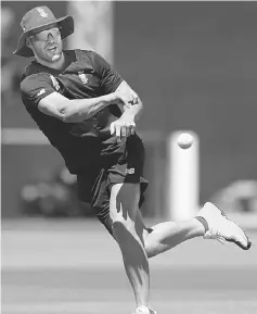  ??  ?? South Africa’s AB de Villiers warms up before the start of play. — Reuters photo