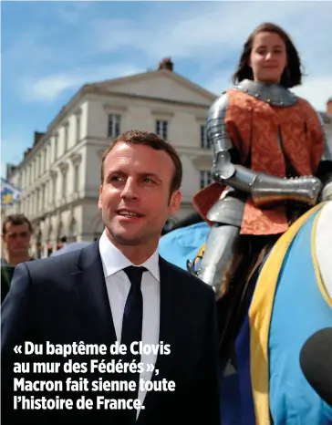  ??  ?? Insaisissa­ble. Emmanuel Macron à Orléans, le 8 mai 2016, à l’occasion des 587es Fêtes johannique­s.