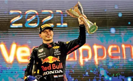  ?? ?? Formula 1’s 2021 winner Max Verstappen.