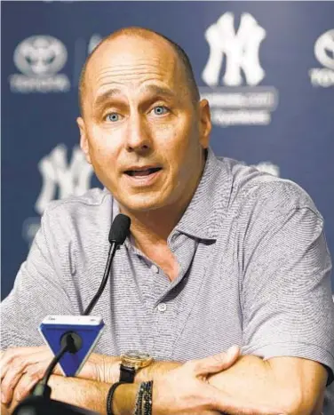  ?? AP ?? Brian Cashman put his faith in Aaron Boone and it has paid off in a big way for Yankees.