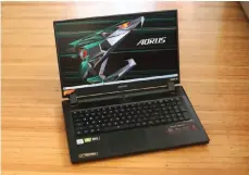  ??  ?? Gigabyte Aorus 17 with Geforce RTX 3080 and Core i7-10870h.