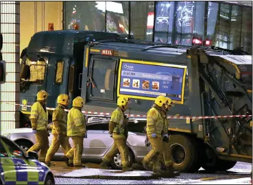  ??  ?? Horror: The bin lorry careered onto pavements packed with Christmas shoppers last year