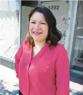  ?? TERRENCE ANTONIO JAMES/CHICAGO TRIBUNE ?? Ald. Ruth Cruz, 30th, stands June 2 on the 5700 block of West Belmont Avenue in Chicago. One of Cruz’s top priorities, she said, is to get more businesses in now-vacant storefront­s.