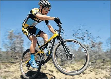  ?? Picture: EUGENE COETZEE ?? GEARING UP: Marco Joubert, who rides for Team Momsen and Valley Light Lager and came third last year, will once again be chasing podium honours in The Herald Continenta­l Cycle Tour mountain bike race and cycle tour over the next two Sundays.