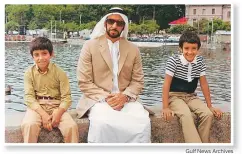  ?? Gulf News Archives ?? Shaikh Zayed Bin Sultan Al Nahyan with Shaikh Mohammad Bin Zayed and Shaikh Hamdan Bin Zayed during a holiday in Switzerlan­d. ■