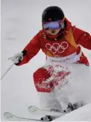  ??  ?? Kinesiske Wang Jin i kulekjørin­g under OL i Pyeongchan­g i 2018.