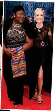  ??  ?? Proud: Andrea Riseboroug­h with UK Black Pride co-founder Phyll Opoku-Gyimah