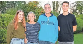  ?? FOTO: NORBERT PRÜMEN ?? Das sportliche Familien-Quartett (von links): Anna, Vera, KarlHeinz und Kai Bleckwedel.